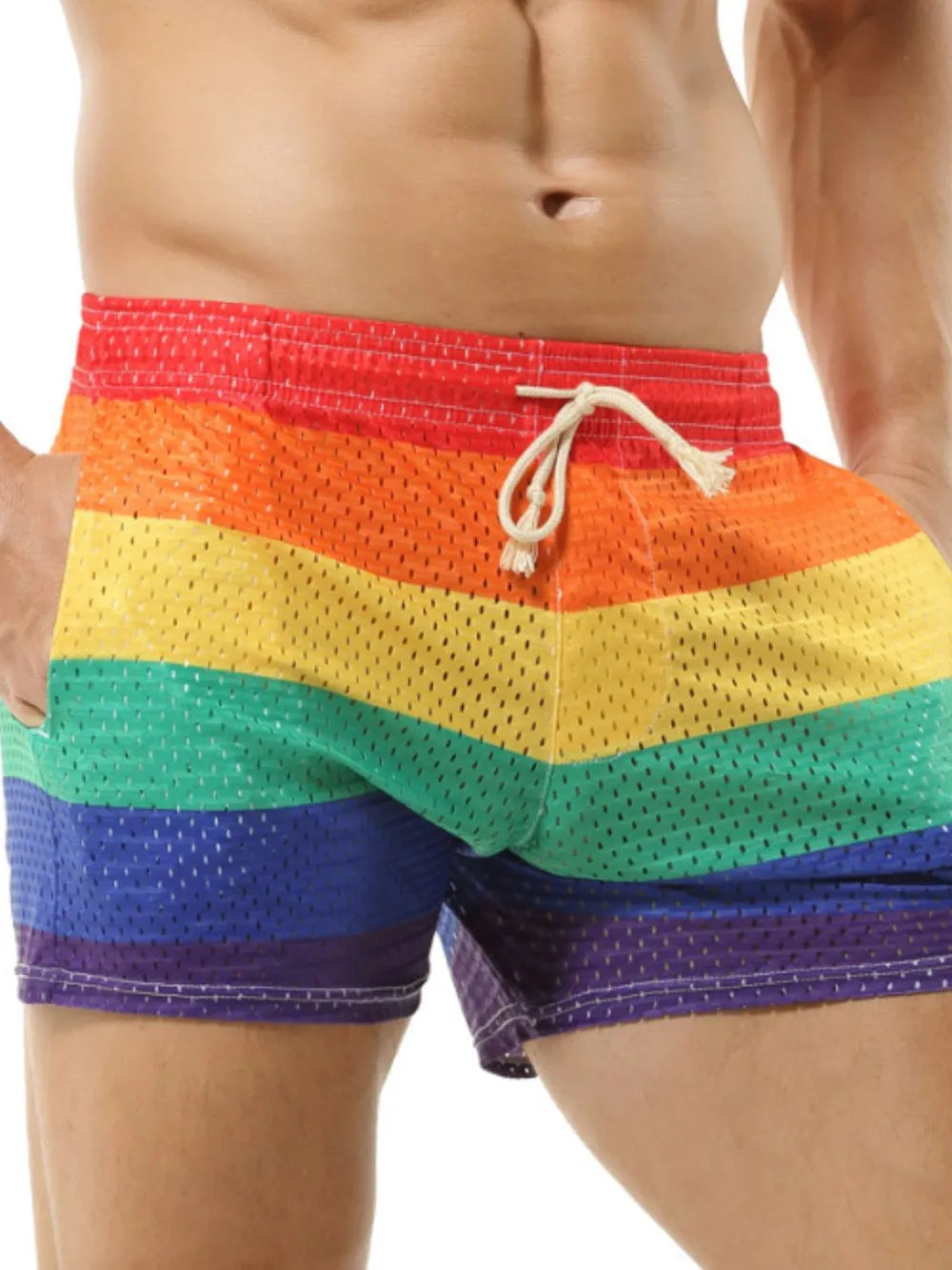 Men's Color Block Drawstring Shorts | Tampa Bay Discounts
