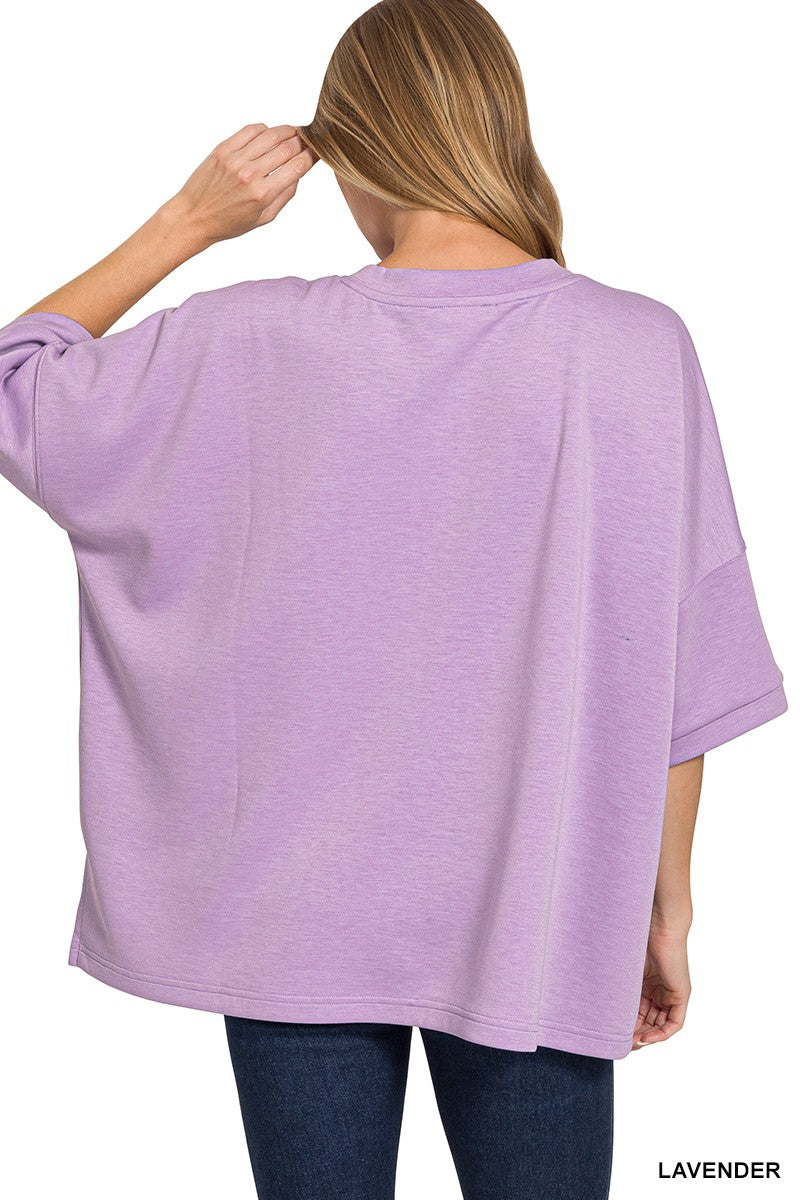 zenana-scuba-round-neck-top-with-side-slits-1 image 3
