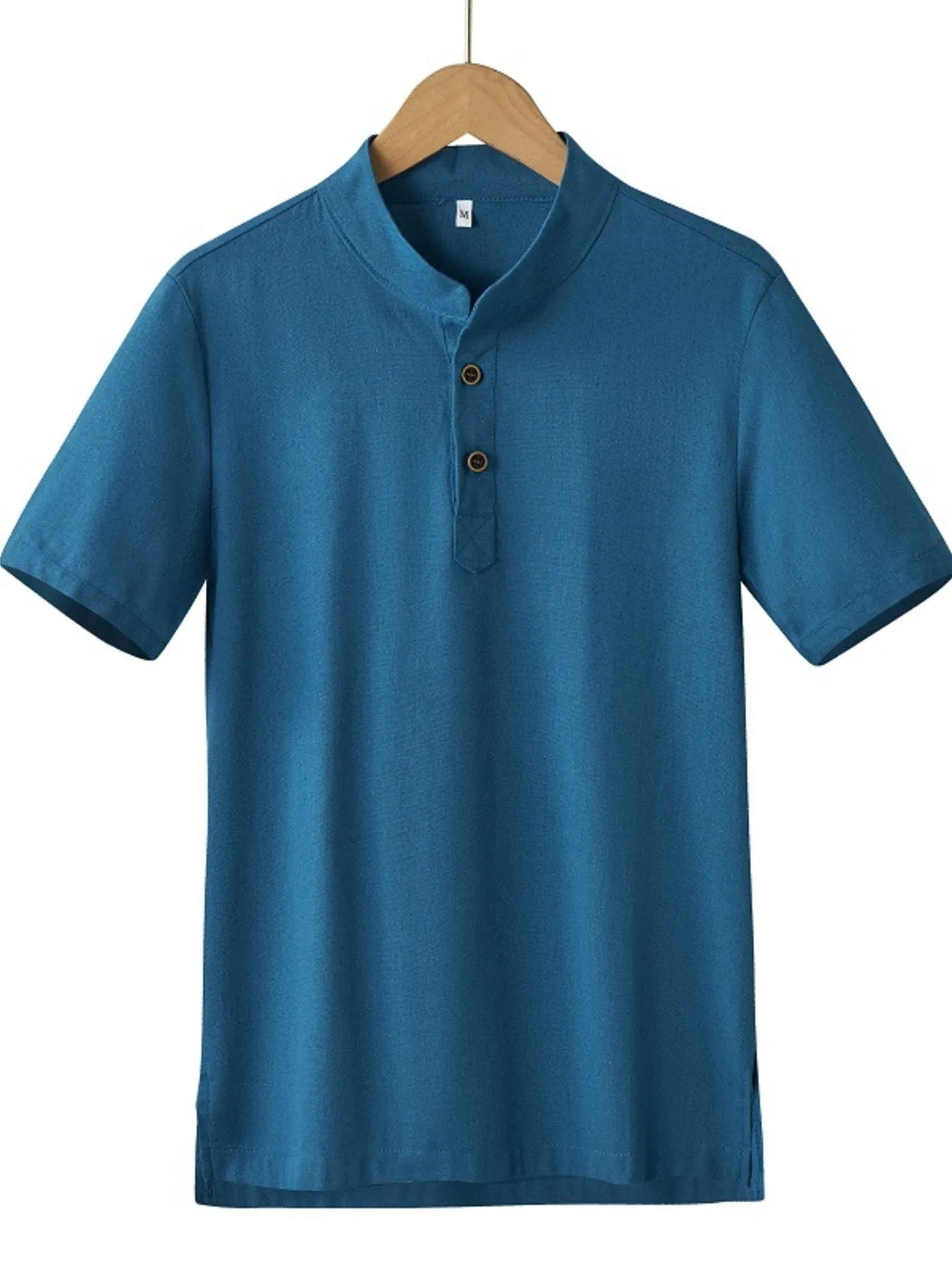 Men's Plus Size Button Detail Short Sleeve Blouse | Tampa Bay Discounts