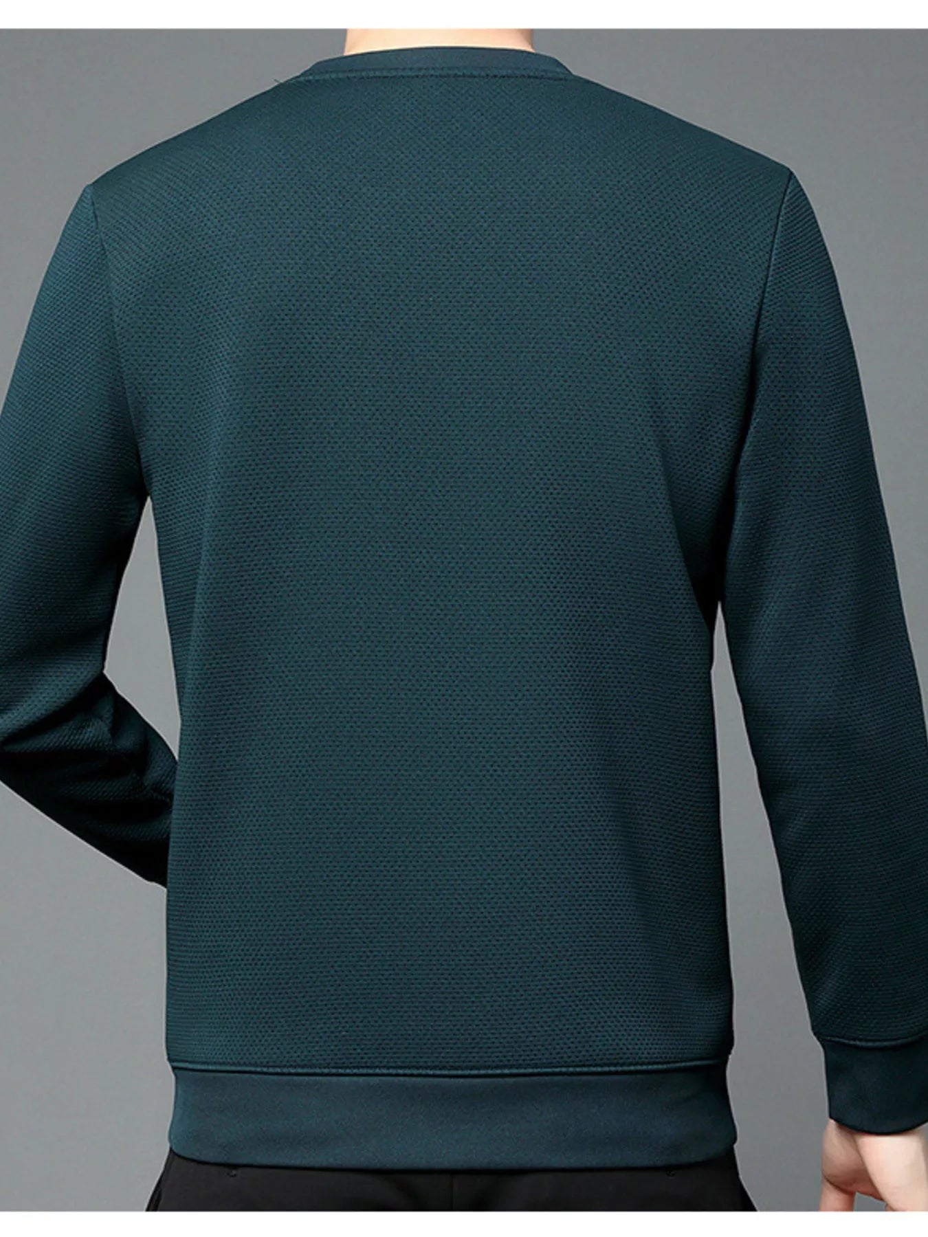 Men's Plus Size Textured Long Sleeve Casual T-Shirt | Tampa Bay Discounts