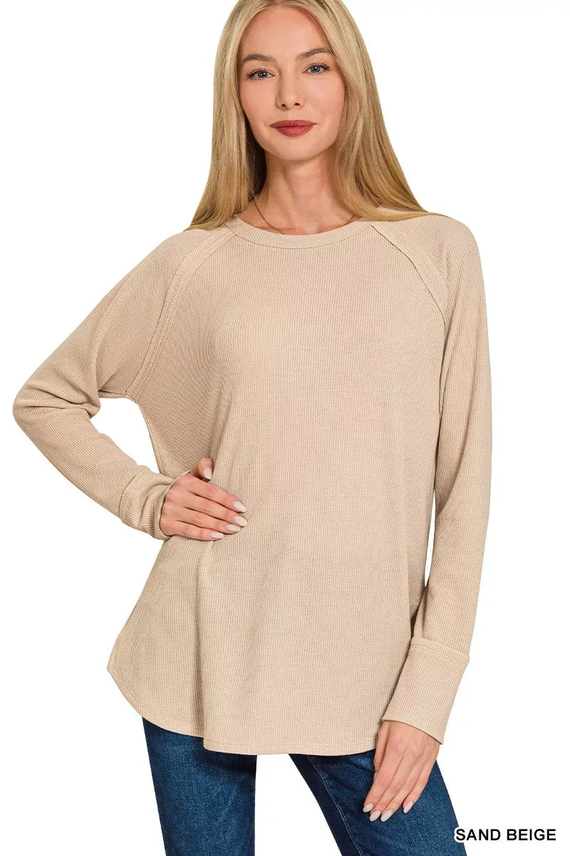 zenana-baby-waffle-long-sleeve-top-4 image 1