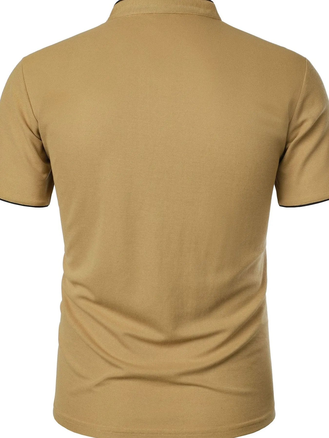 Men's Full Size Short Sleeve Contrast Trim Polo Plus Size | Tampa Bay Discounts