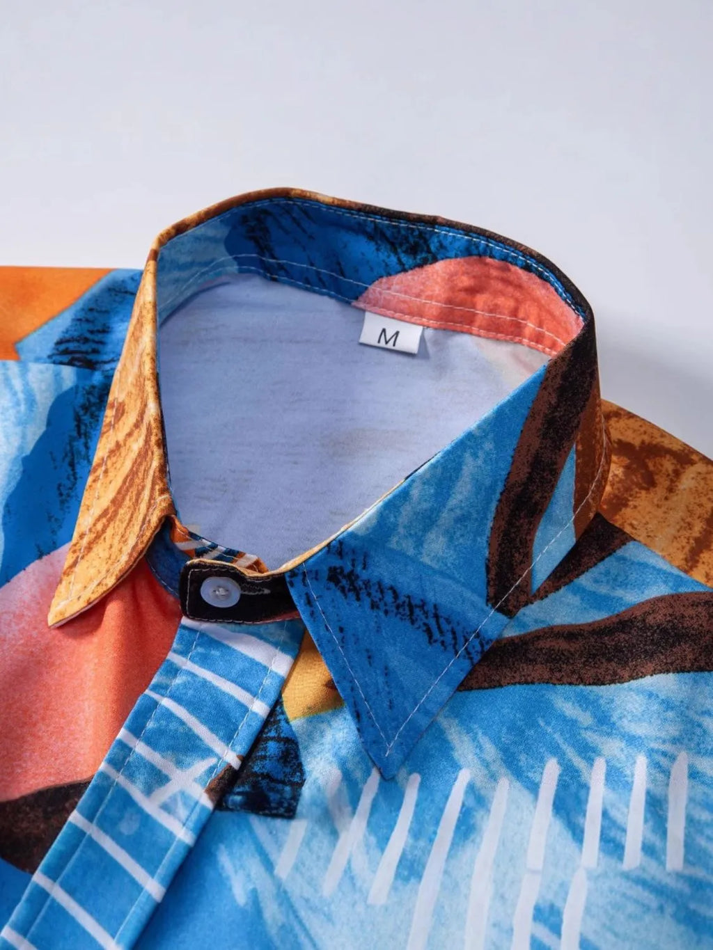 Men's Tropical Print Short Sleeve Button-Up Shirt | Tampa Bay Discounts