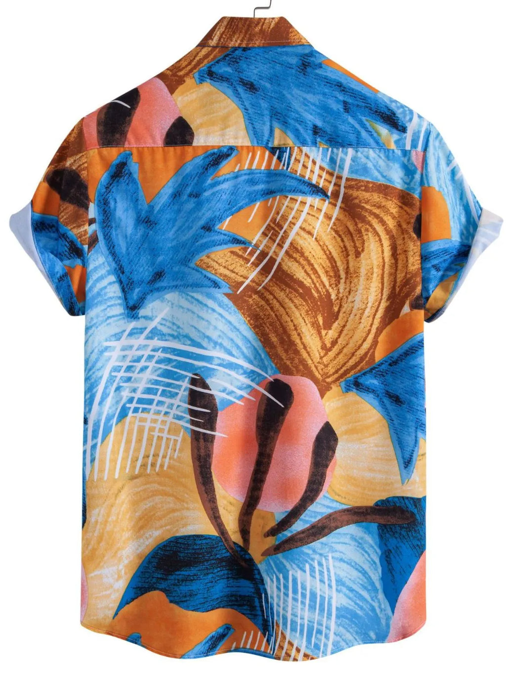 Men's Tropical Print Short Sleeve Button-Up Shirt | Tampa Bay Discounts