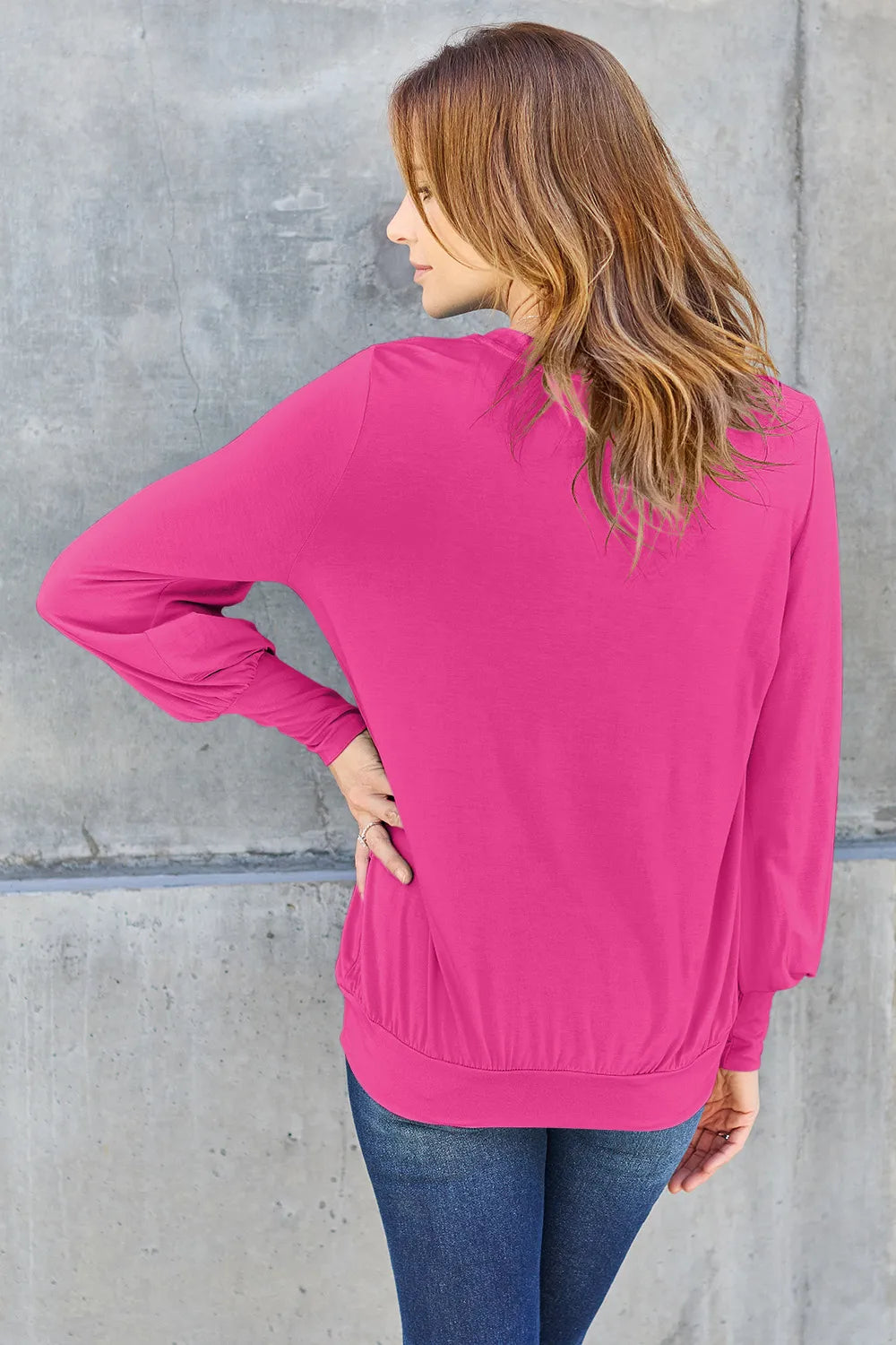 basic-bae-full-size-v-neck-lantern-sleeve-top image 33