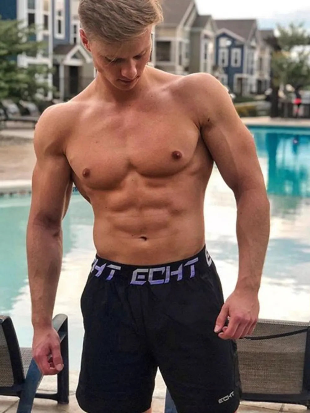 Men's Letter Elastic Waist Active Shorts | Tampa Bay Discounts