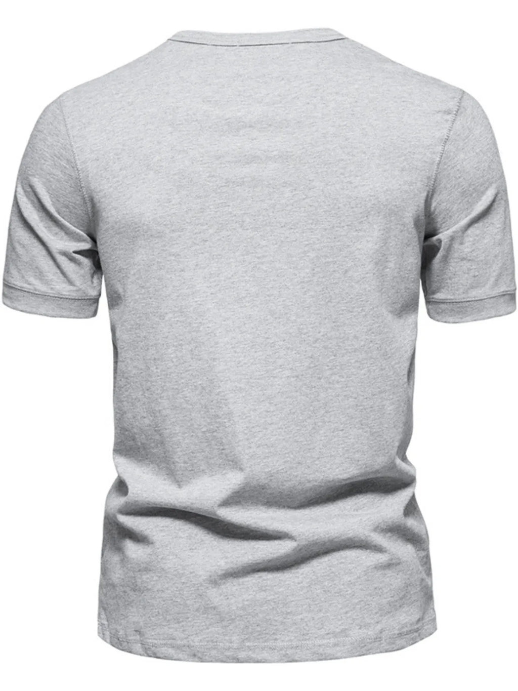 Men's Full Size Henley Style T-Shirt with Button Detail Plus Size | Tampa Bay Discounts