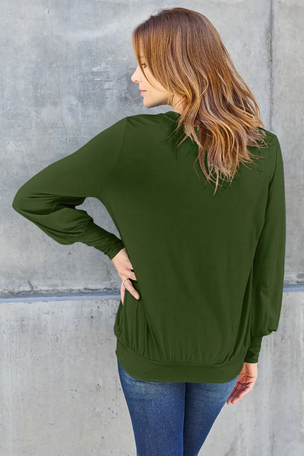 basic-bae-full-size-v-neck-lantern-sleeve-top image 18