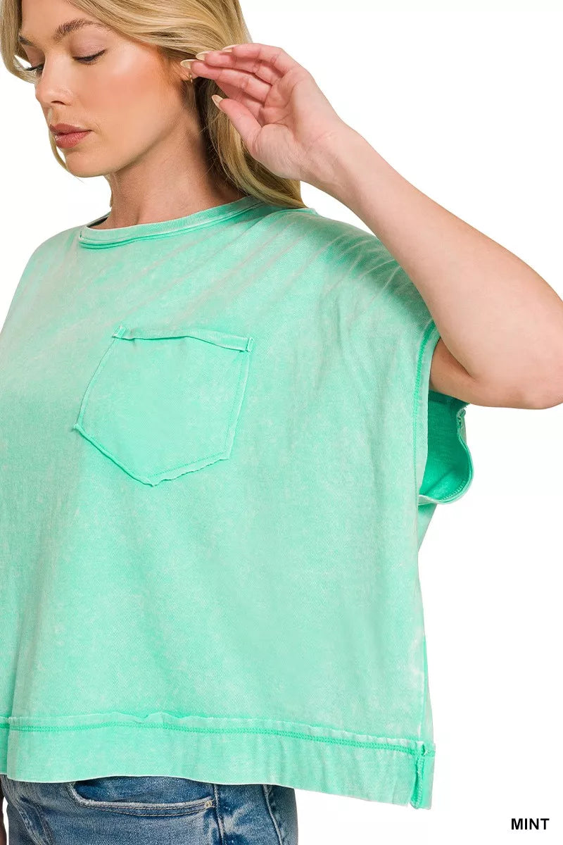 zenana-acid-washed-round-neck-short-sleeve-oversized-t-shirt-3 image 4