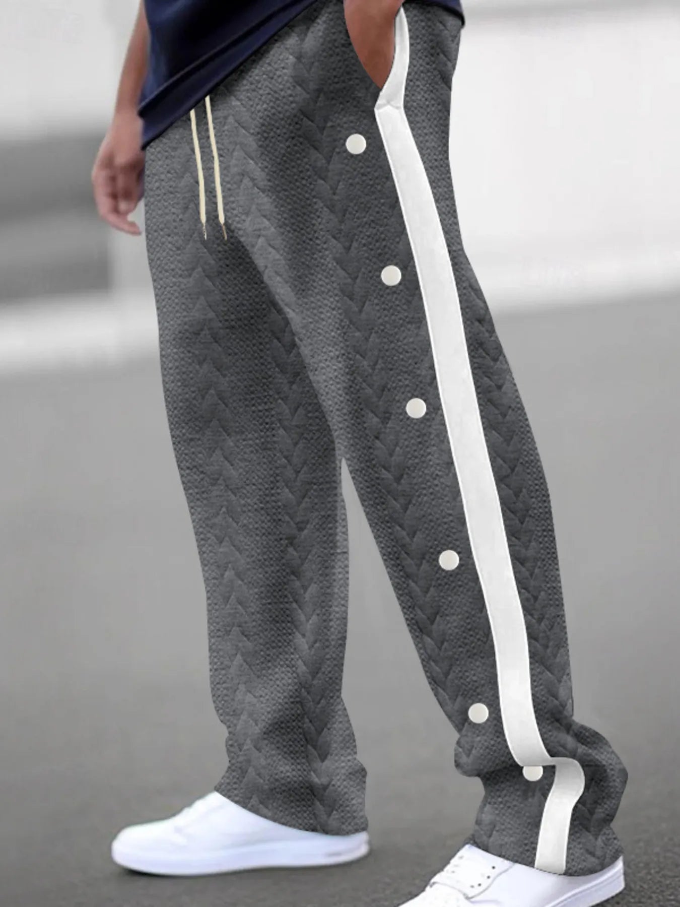 Men's Full Size Textured Drawstring Pants Plus Size | Tampa Bay Discounts
