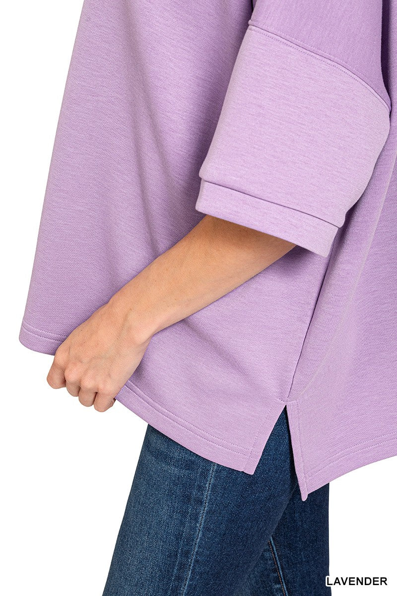 zenana-scuba-round-neck-top-with-side-slits-1 image 6