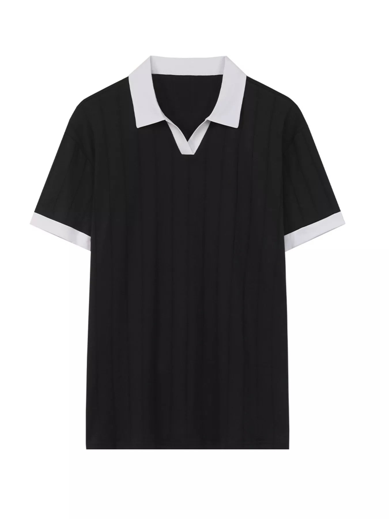 Men's Full Size Contrast Trim Short Sleeve Polo Plus Size | Tampa Bay Discounts