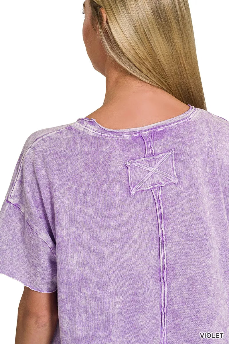 zenana-halo-washed-cotton-short-sleeve-top image 3