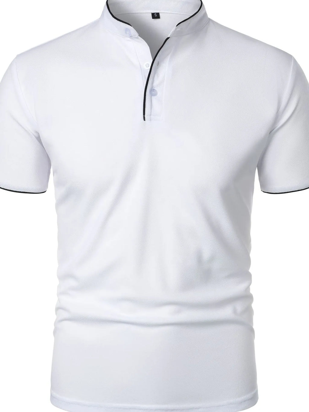 Men's Full Size Short Sleeve Contrast Trim Polo Plus Size | Tampa Bay Discounts