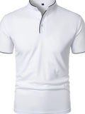 Men's Full Size Short Sleeve Contrast Trim Polo Plus Size | Tampa Bay Discounts