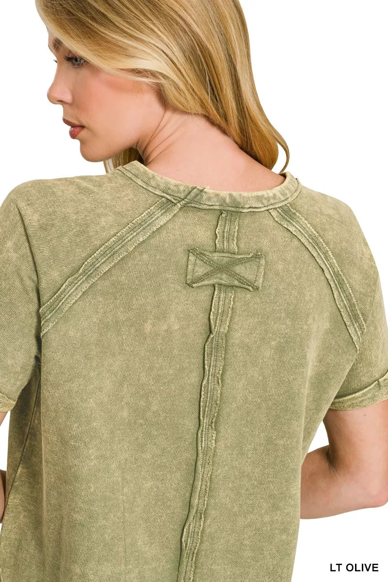 zenana-french-terry-washed-curved-hem-top image 4