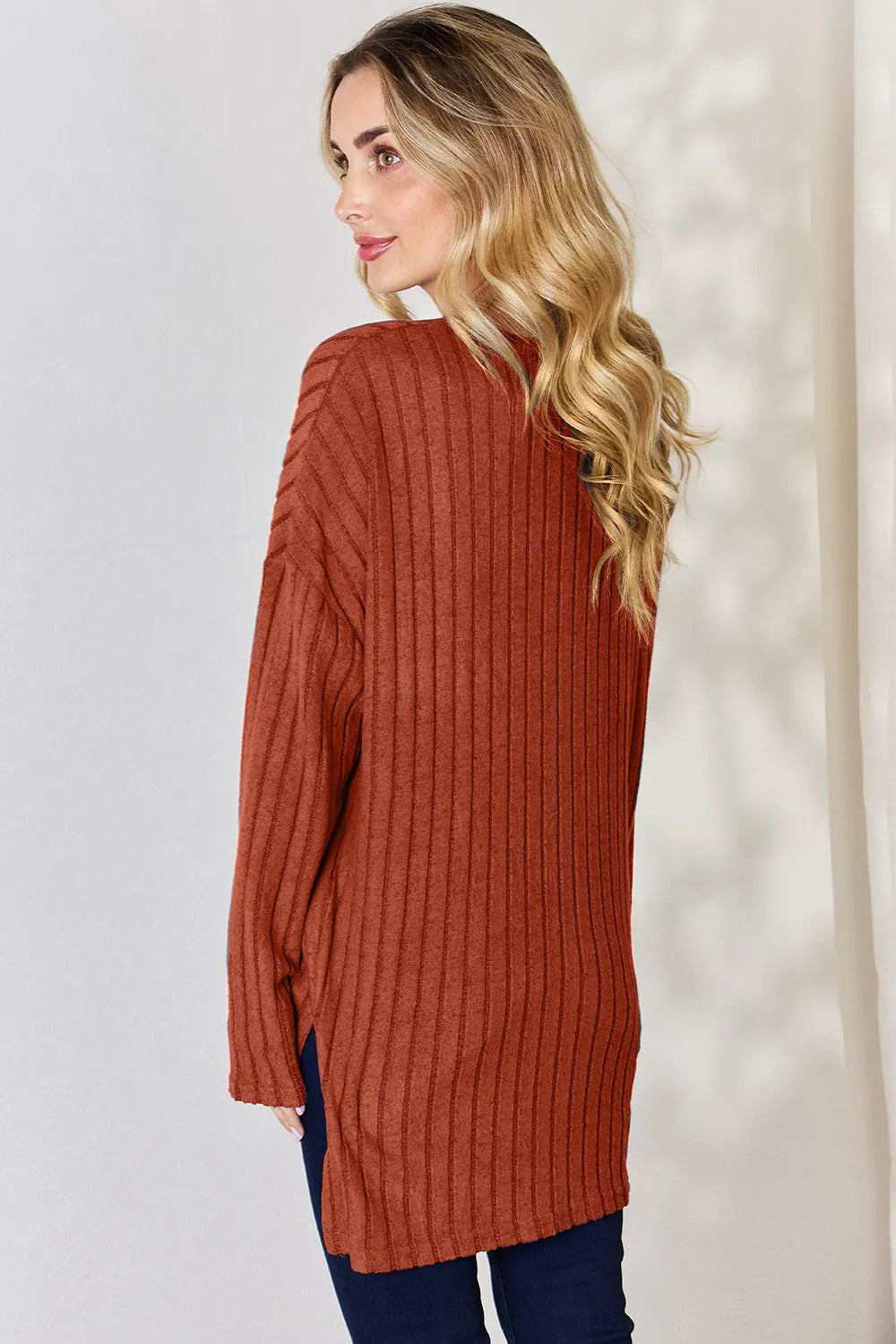 basic-bae-full-size-ribbed-half-button-long-sleeve-high-low-t-shirt image 25