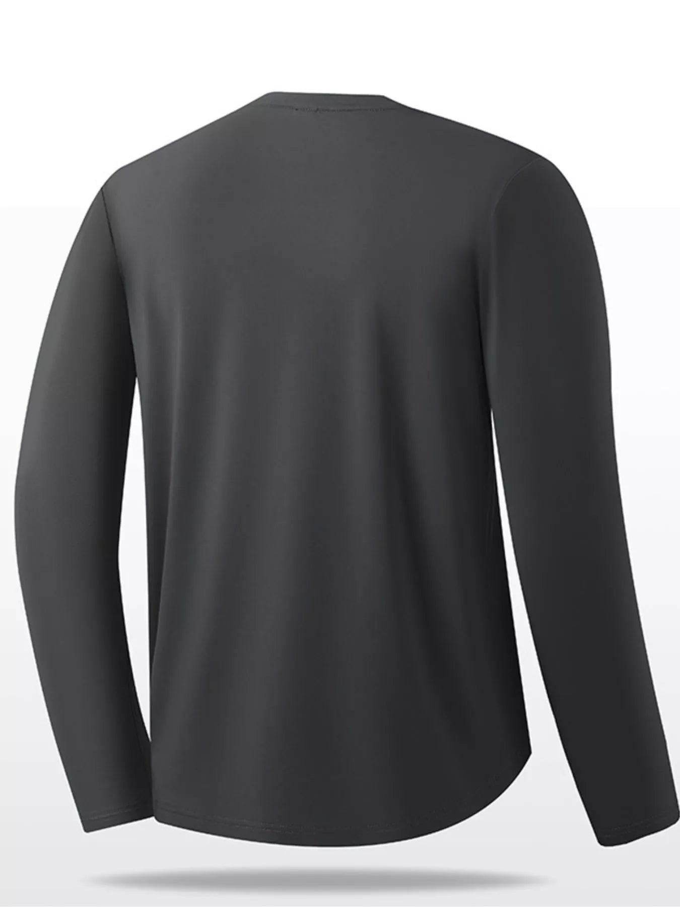 Men's Plus Size Solid Color Long Sleeve Casual T-Shirt | Tampa Bay Discounts