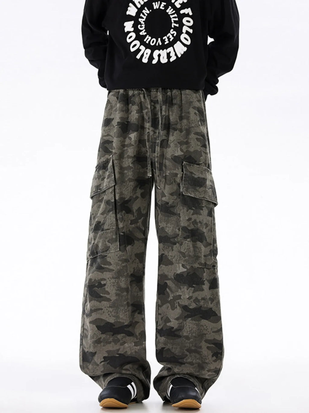 Men's Plus Size Camouflage Wide Leg Pants | Tampa Bay Discounts