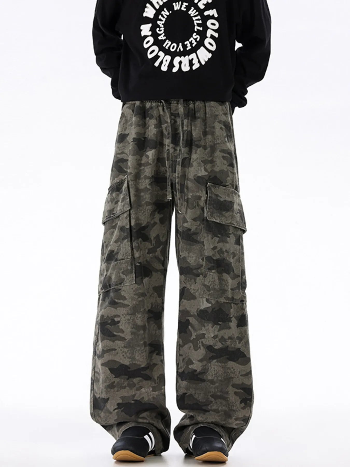 Men's Plus Size Camouflage Wide Leg Pants | Tampa Bay Discounts