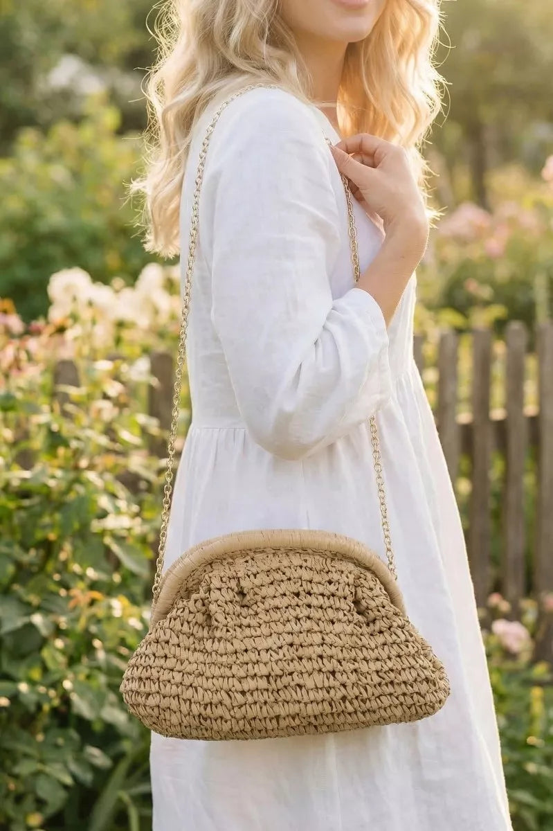 fame-woven-raffia-frame-shoulder-bag 1