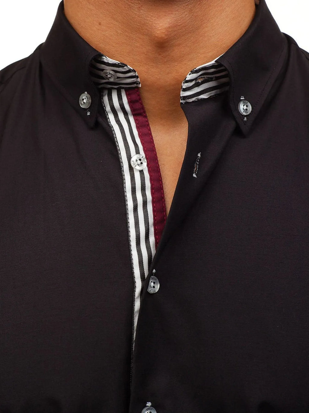 Men's Button-Down Shirt with Striped Detail | Tampa Bay Discounts