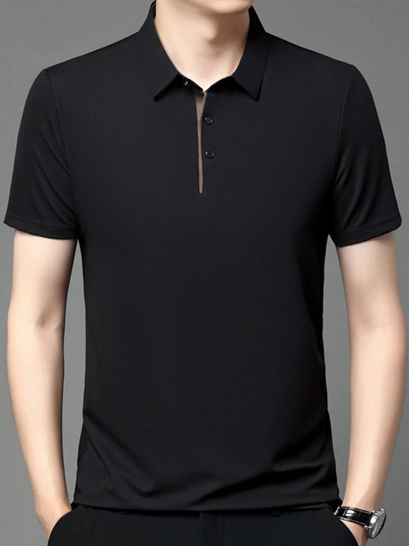 Men's Button Detail Short Sleeve Polo | Tampa Bay Discounts