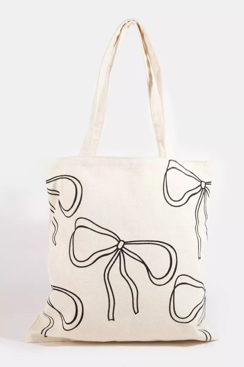 fame-ribbon-bow-tie-print-tote-bag 1