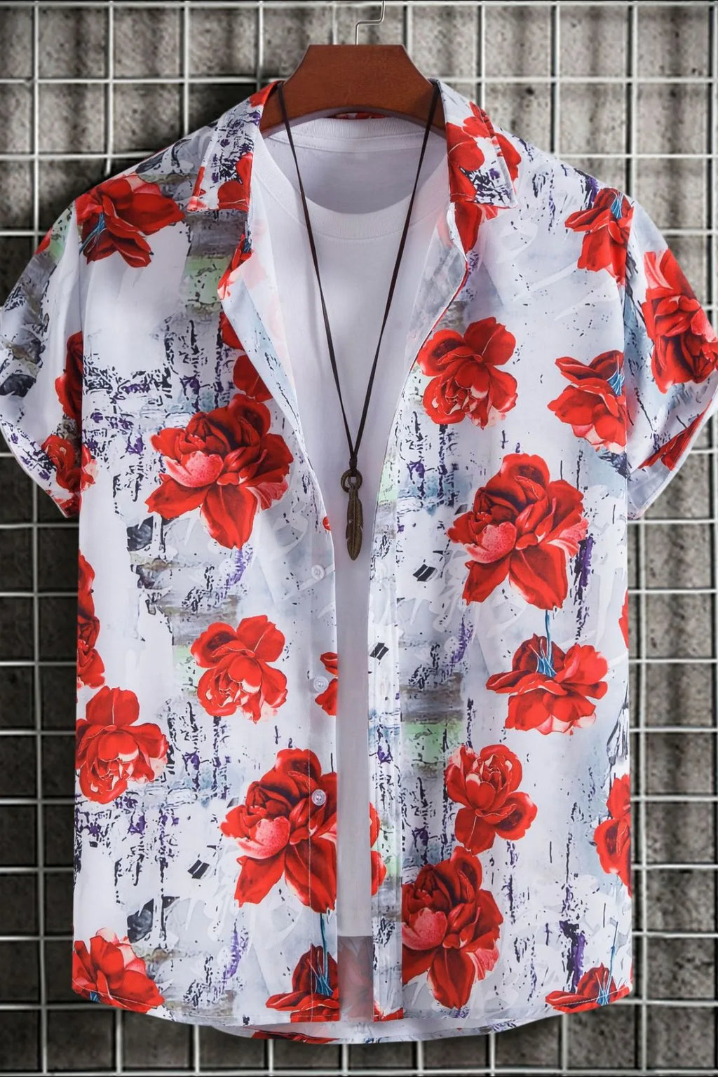 Men's Floral Print Short Sleeve Shirt | Tampa Bay Discounts