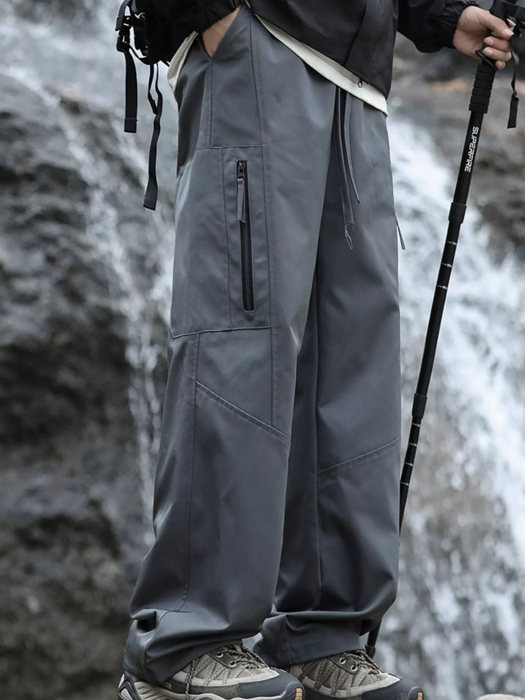 Men's Plus Size Relaxed Fit Cargo Pants with Zipper Pockets | Tampa Bay Discounts