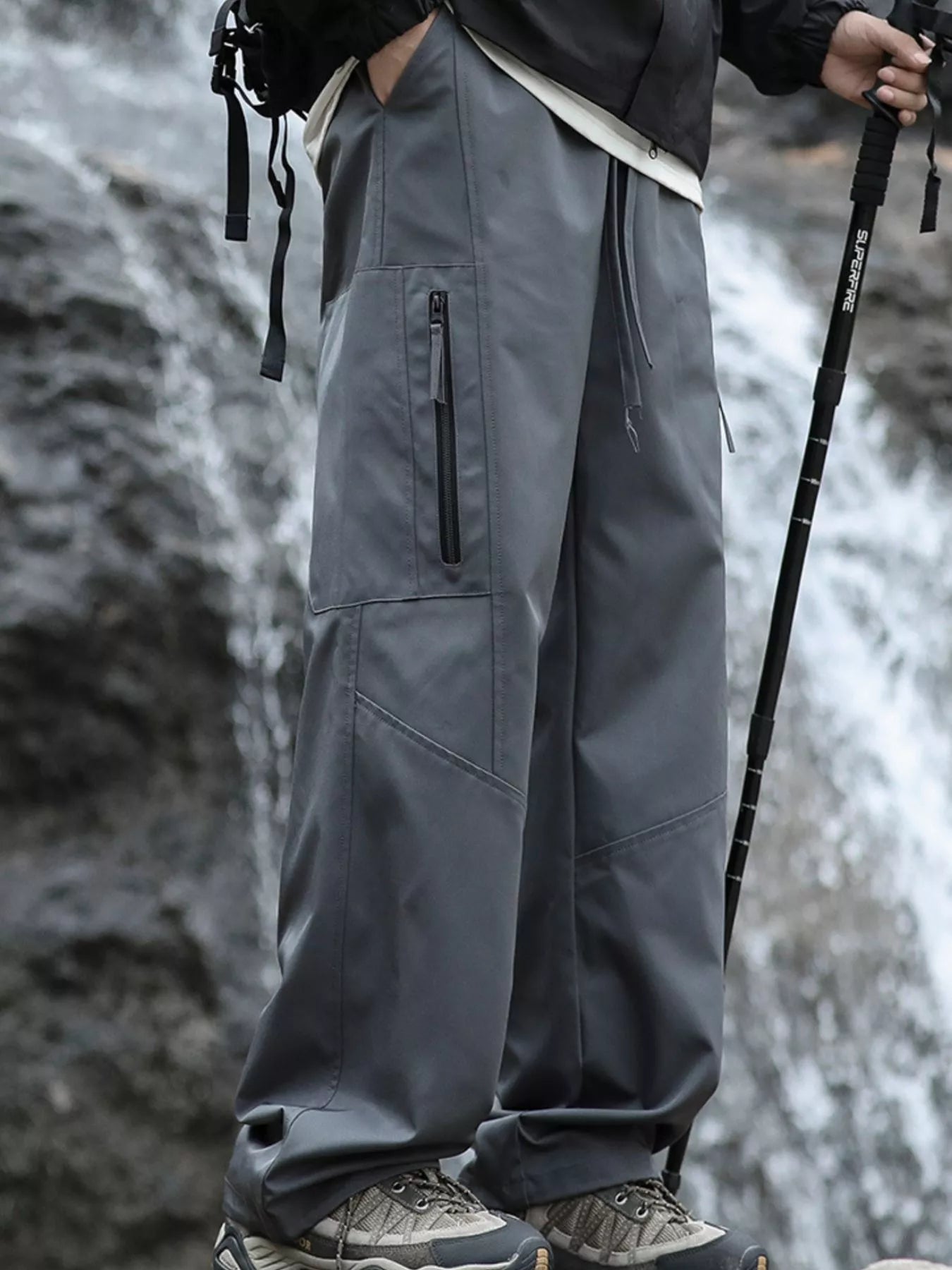 Men's Plus Size Relaxed Fit Cargo Pants with Zipper Pockets | Tampa Bay Discounts