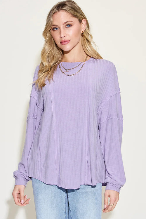 basic-bae-full-size-ribbed-round-neck-long-sleeve-t-shirt image 1