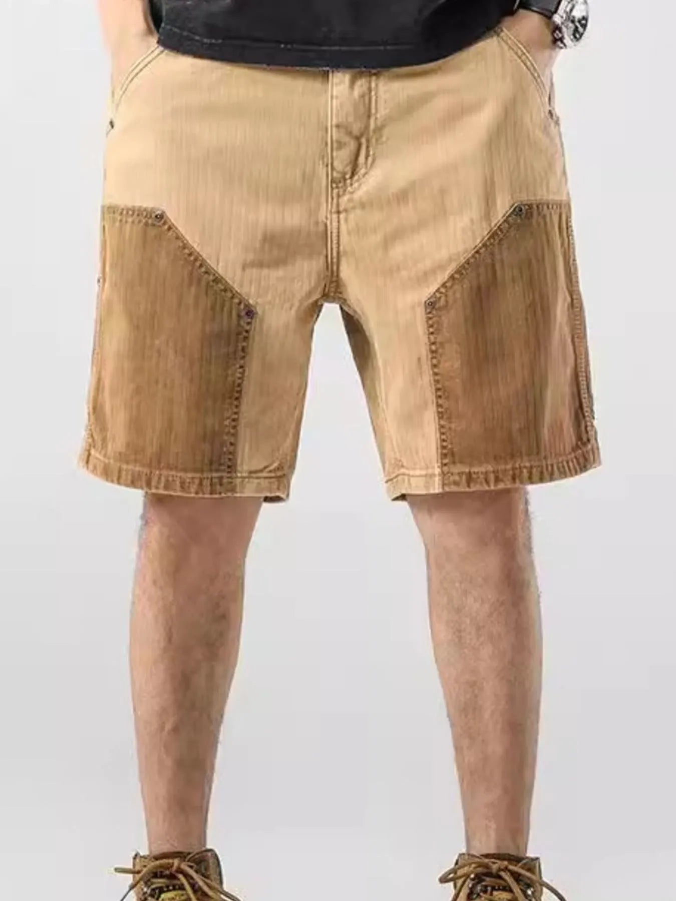 Men's Two-Tone Contrast Panel Casual Shorts | Tampa Bay Discounts
