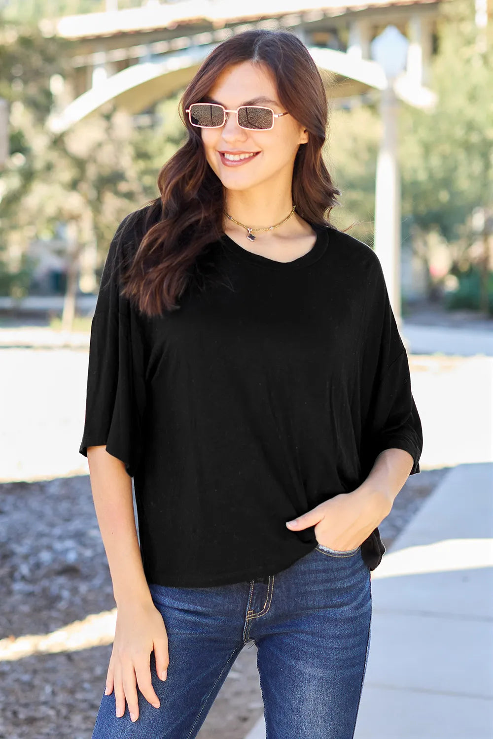 basic-bae-full-size-round-neck-drop-shoulder-t-shirt image 4