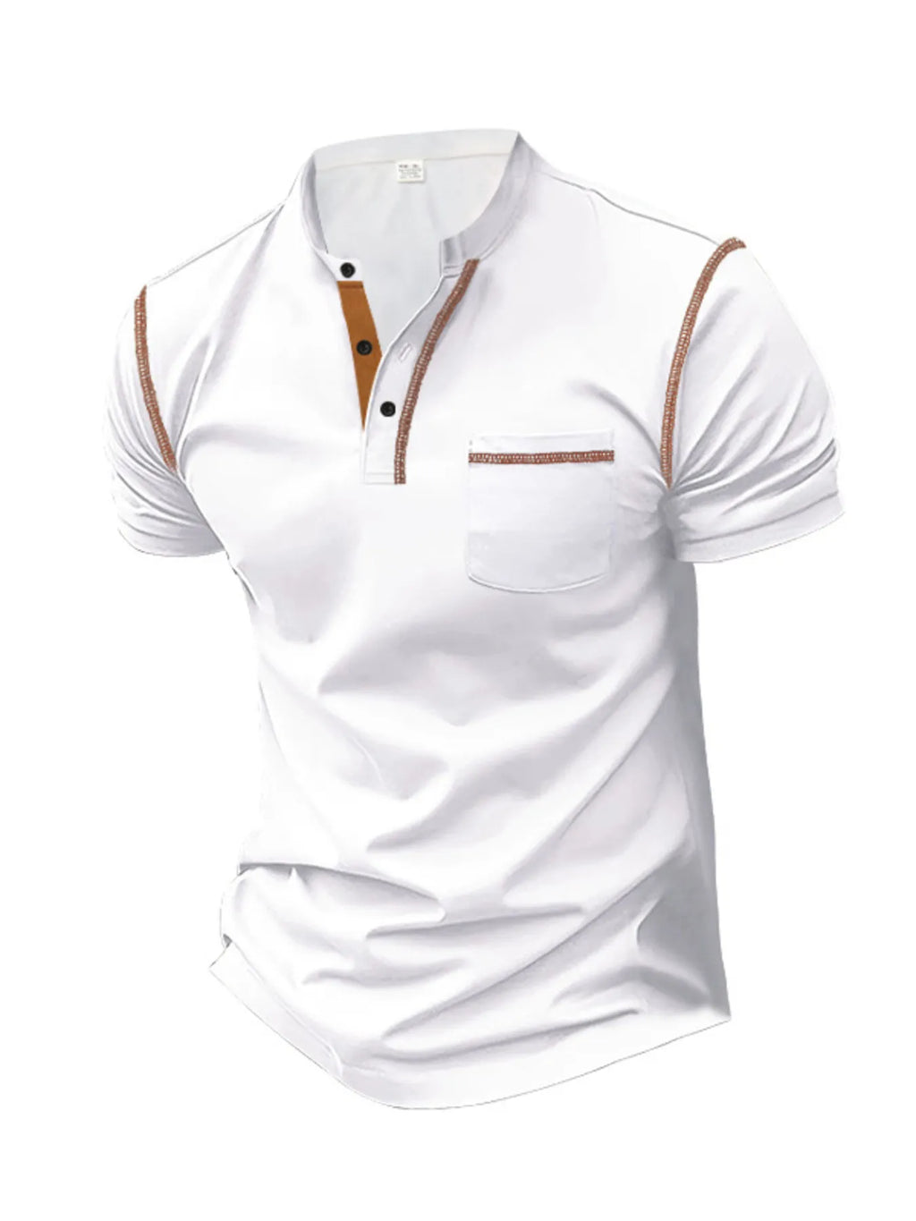 Men's Full Size Button Detail Short Sleeve Polo Plus Size | Tampa Bay Discounts