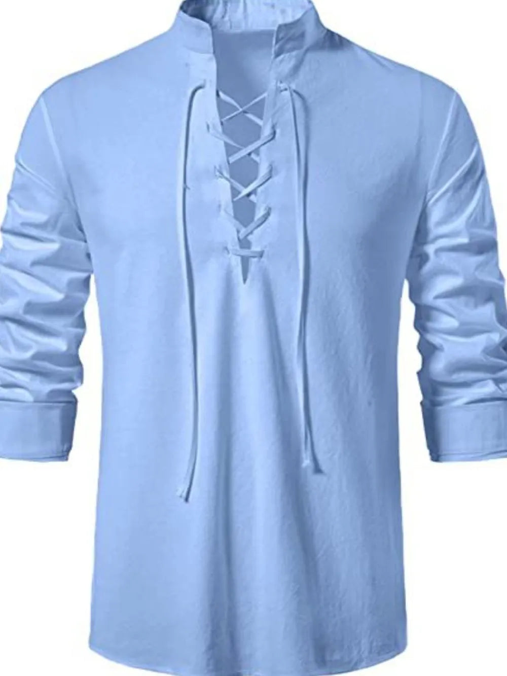 Men's Lace Up Long Sleeve Blouse | Tampa Bay Discounts