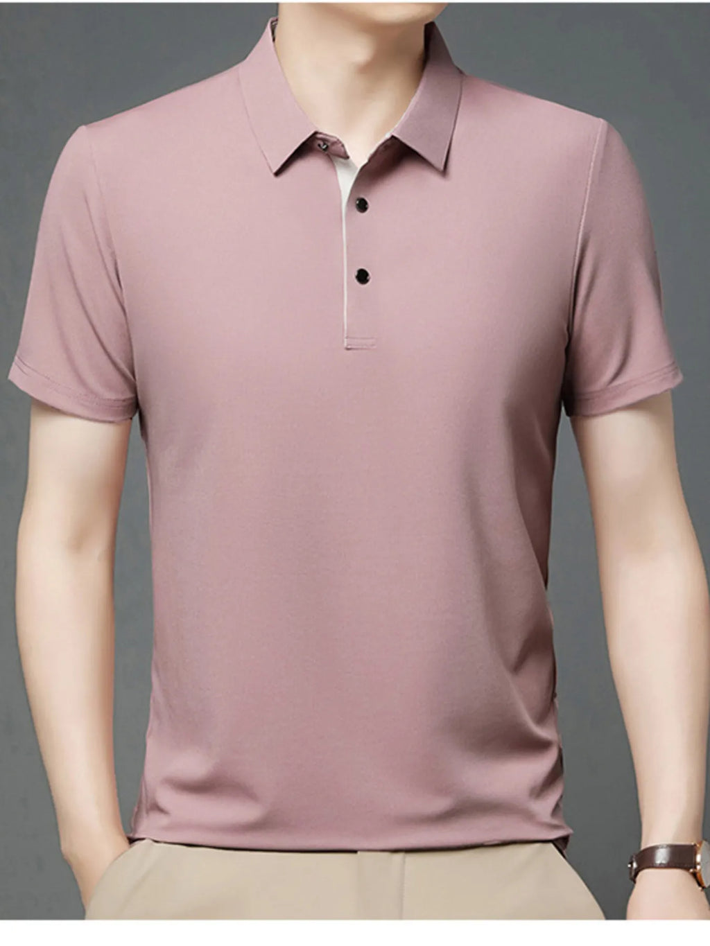 Men's Plus Size Button Detail Short Sleeve Polo | Tampa Bay Discounts