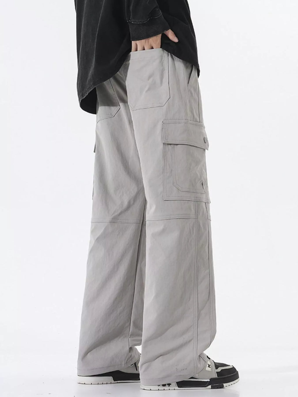 Men's Full Size Multi-Pocket Cargo Utility Pants Plus Size | Tampa Bay Discounts