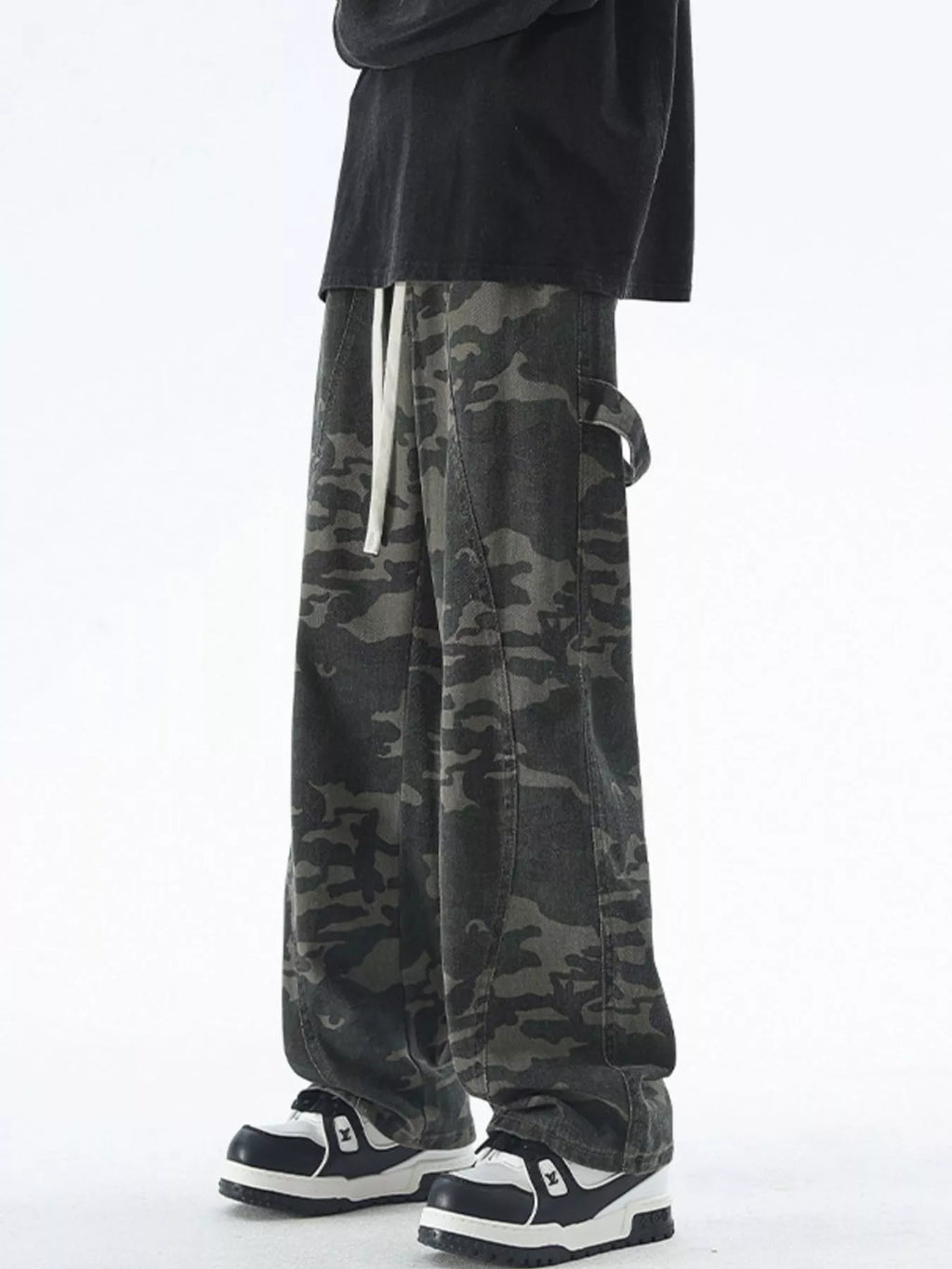 Men's Plus Size Camouflage Cargo Pants with Drawstring | Tampa Bay Discounts