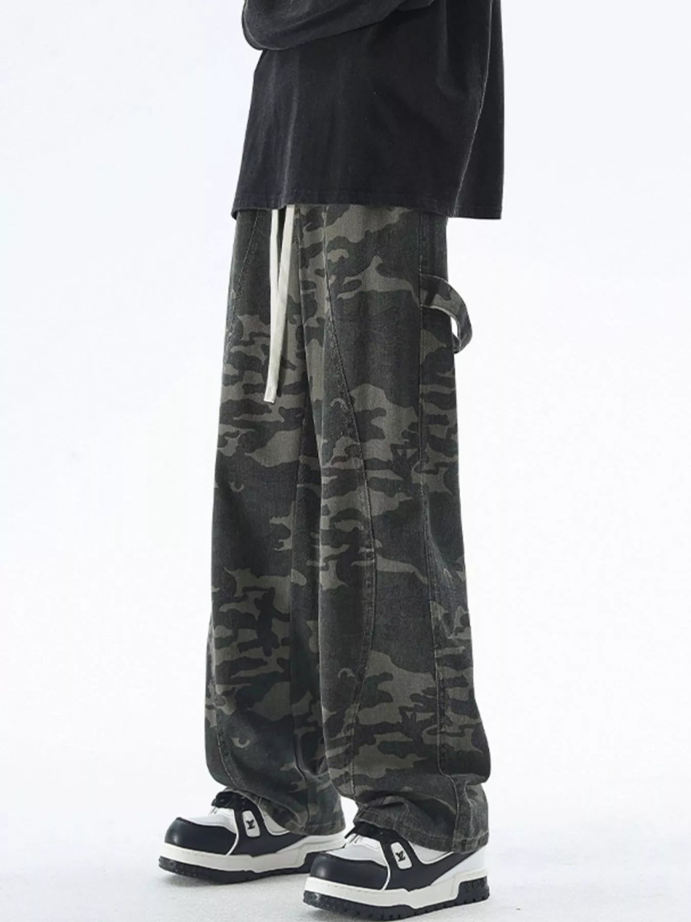 Men's Plus Size Camouflage Cargo Pants with Drawstring | Tampa Bay Discounts