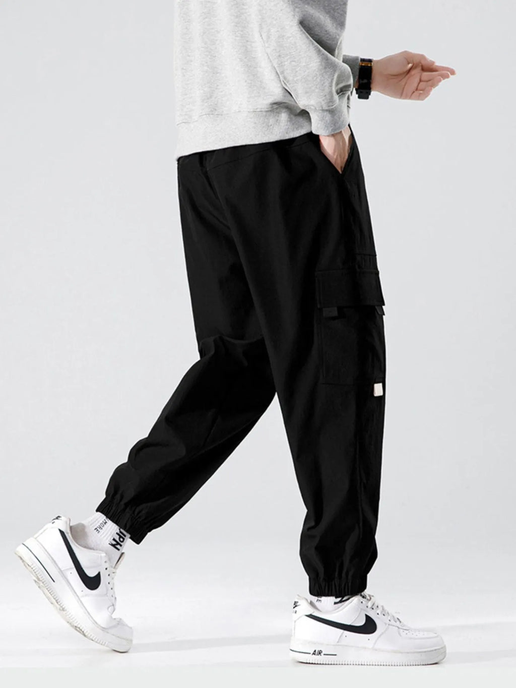 Men's Plus Size Wide Leg Cargo Joggers | Tampa Bay Discounts