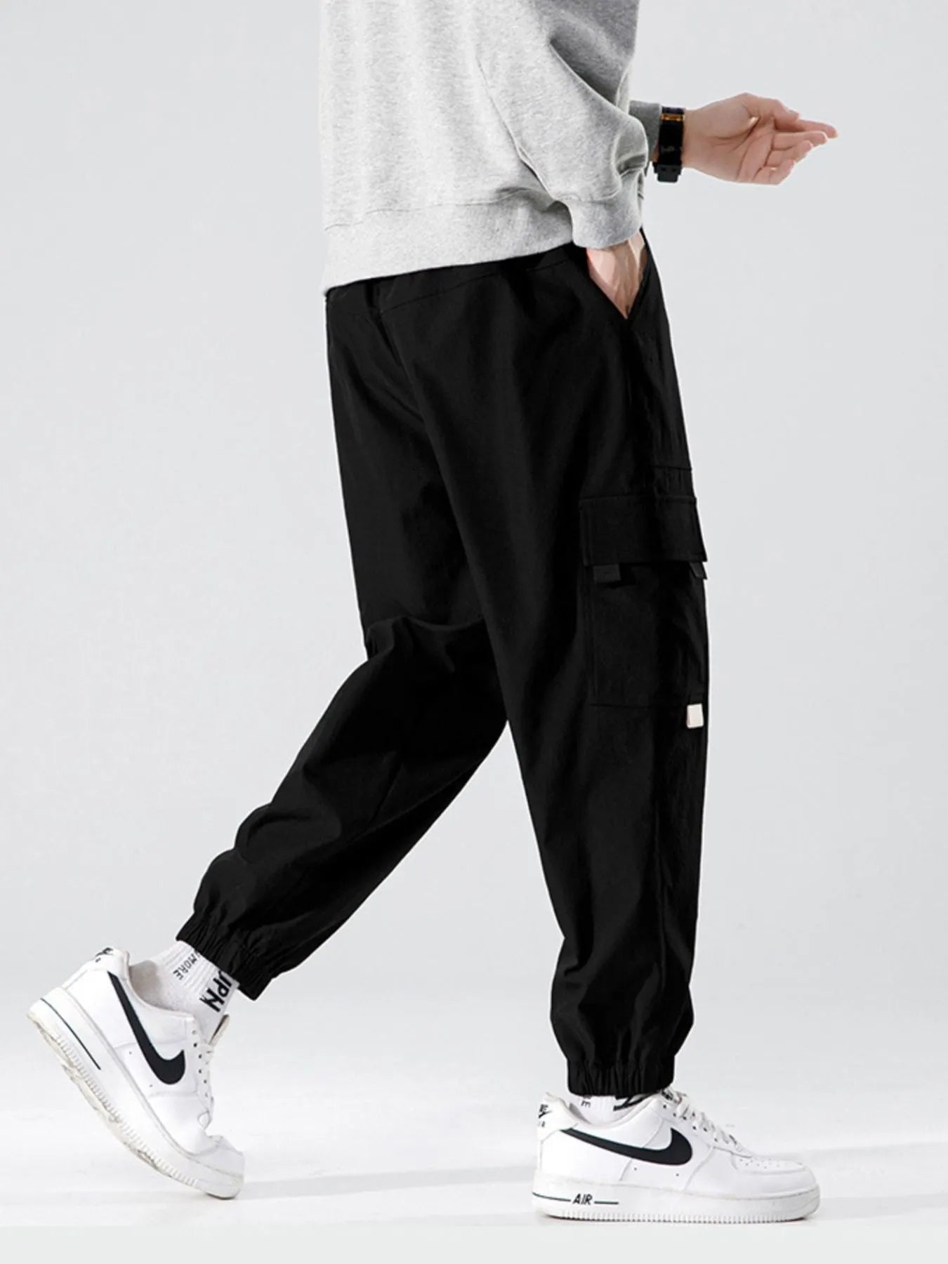 Men's Plus Size Wide Leg Cargo Joggers | Tampa Bay Discounts