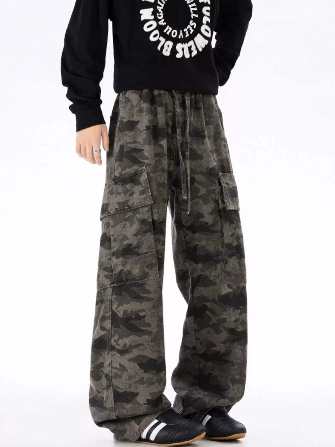Men's Plus Size Camouflage Wide Leg Pants | Tampa Bay Discounts