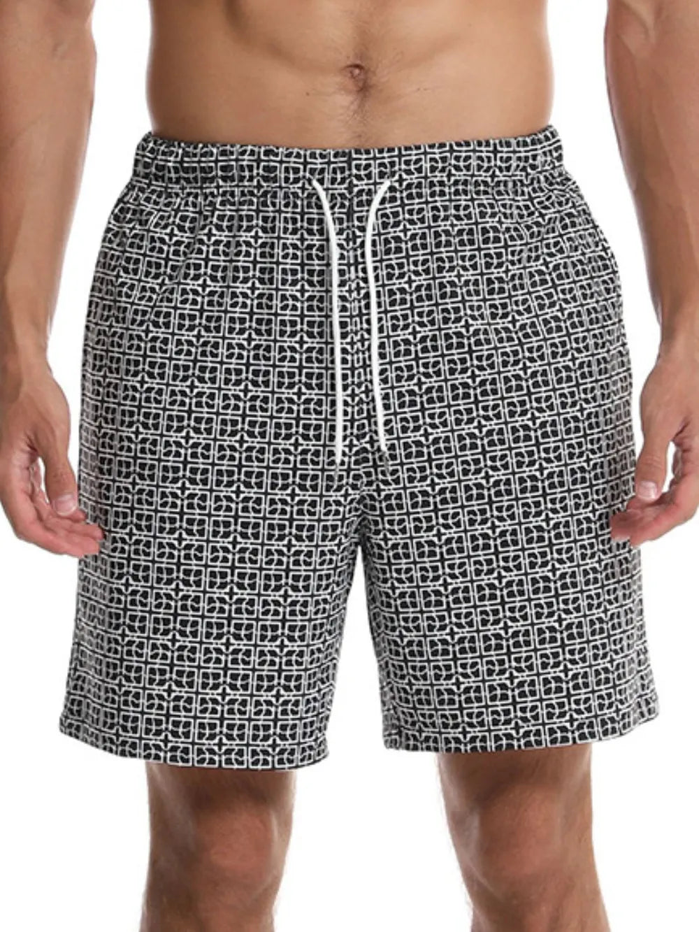 Men's Drawstring Printed Shorts with Pockets | Tampa Bay Discounts