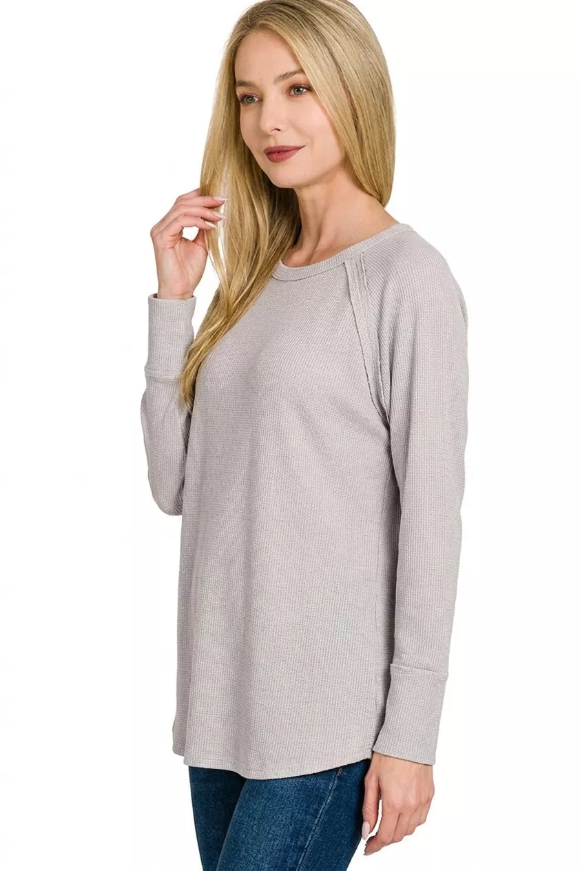zenana-baby-waffle-long-sleeve-top-5 image 2