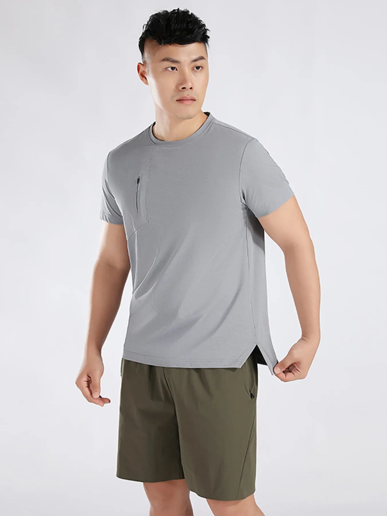 Men's Plus Size Round Neck Short Sleeve Active T-Shirt | Tampa Bay Discounts
