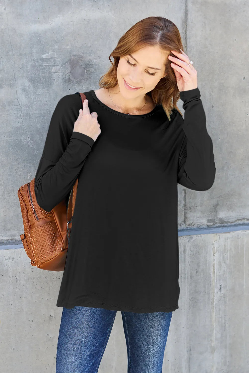 basic-bae-full-size-round-neck-dropped-shoulder-t-shirt image 17
