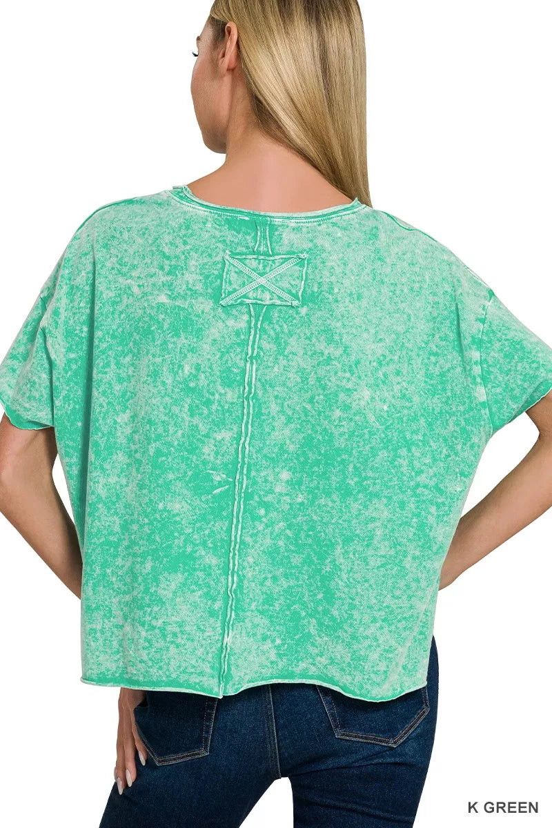 zenana-halo-washed-cotton-short-sleeve-top-1 image 3