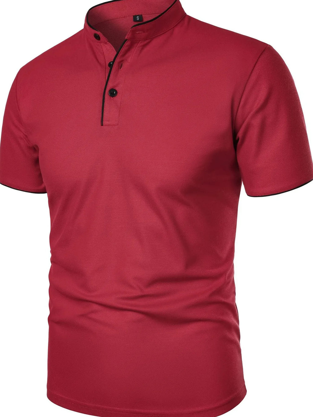 Men's Full Size Short Sleeve Contrast Trim Polo Plus Size | Tampa Bay Discounts