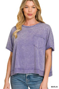 zenana-acid-washed-round-neck-short-sleeve-oversized-t-shirt-2 image 1